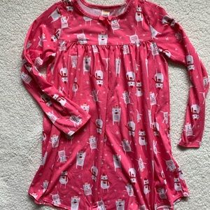 Girls Gymboree pink winter nightgown size 10/12